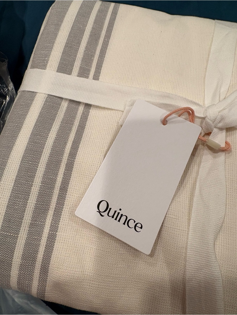 Quince off White Gray Coastal Stripe Curtain Panel 48x84 (one panel)